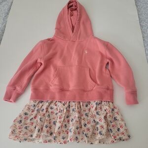 Polo Ralph lauren Girls Floral Hoodie Dress.